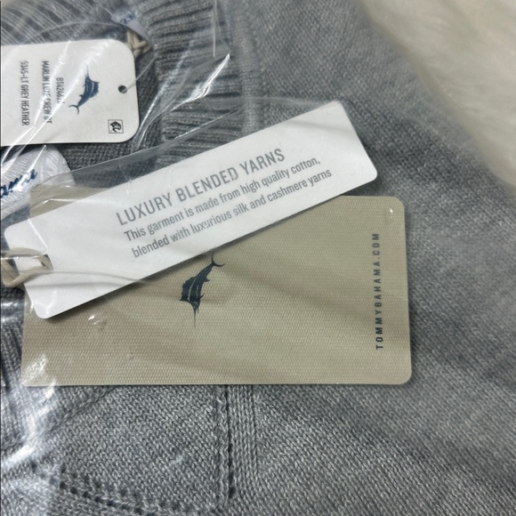 Tommy Bahama Gray  Marlin Luxe Crew Neck Men's Sweater XXLB - Picture 5 of 9